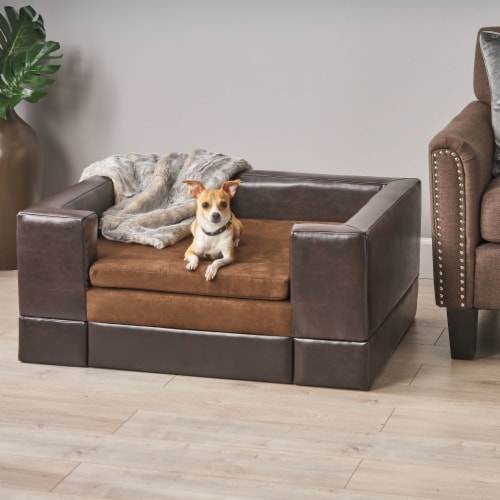 Rover Large Chocolate Brown Leather Dog Sofa Bed 1 unit Smith s