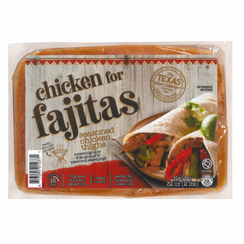 Texas Meat Packers Seasoned Chicken Thigh Meat for Fajitas Perspective: front