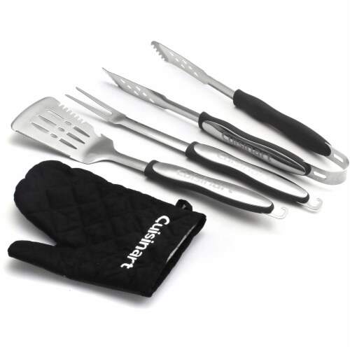 Cuisinart Grilling Tool Set with Grill Glove - Black Perspective: front
