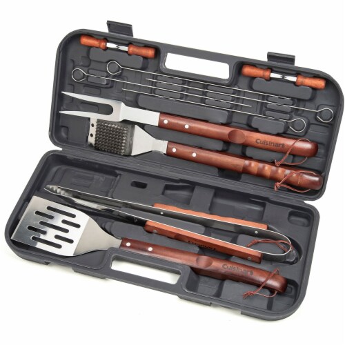 Cuisinart Wooden Handle Grilling Set Perspective: front