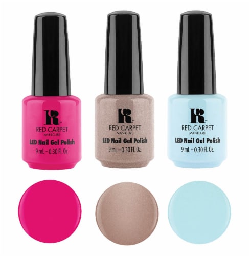 Red Carpet Manicure RCM UV/LED Nail Paint Gel Polish Color Coat Kit, 9 ML 3  Pack, 1 Unit - Smith's Food and Drug