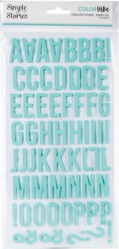 Simple Stories Color Vibe Foam Alpha Stickers 6 X12 129/Pkg-Robin's Egg Perspective: front