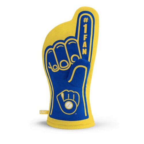 YouTheFan 5025327 Milwaukee Brewers No. 1 Oven Mitt Perspective: front