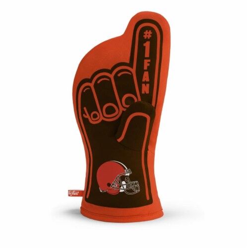 YouTheFan 5025372 Cleveland Browns No. 1 Oven Mitt Perspective: front