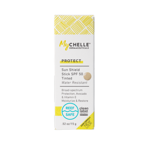 MyChelle Natural Skin Care Sun Shield Stick SPF 50 Perspective: front