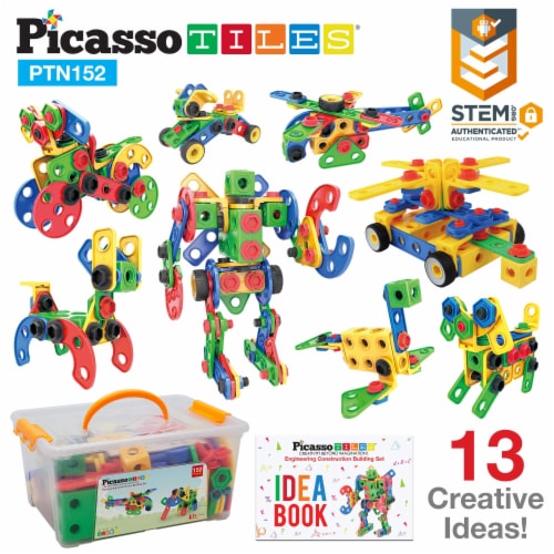 PicassoTiles PTN152 Engineering Construction Set Perspective: front