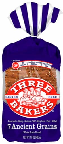 Three Bakers 7 Ancient Grains Bread Perspective: front
