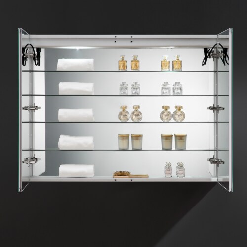 Fresca Spazio 48  Wide X 36  Tall Bathroom Medicine Cabinet W/ Led Lighting & Defogger Perspective: front