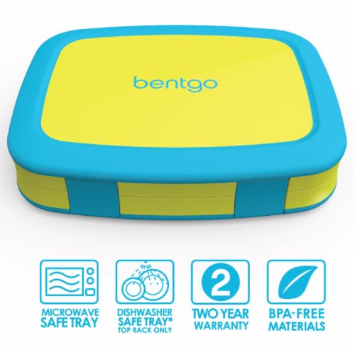 Bentgo Kids Brights Durable & Leak Proof Children's Lunch Box - Citrus Yellow Perspective: front