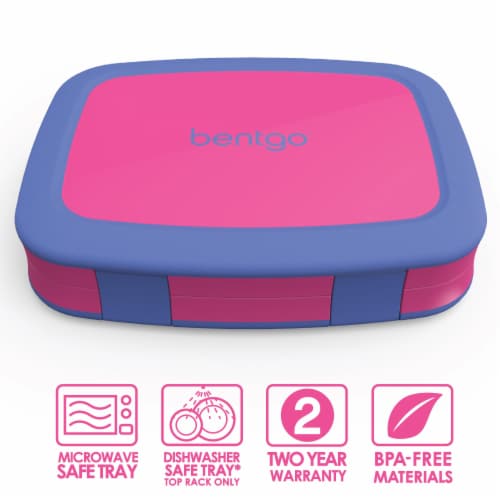 Bentgo Kids Durable & Leak Proof Children's Lunch Box - Fuchsia Perspective: front