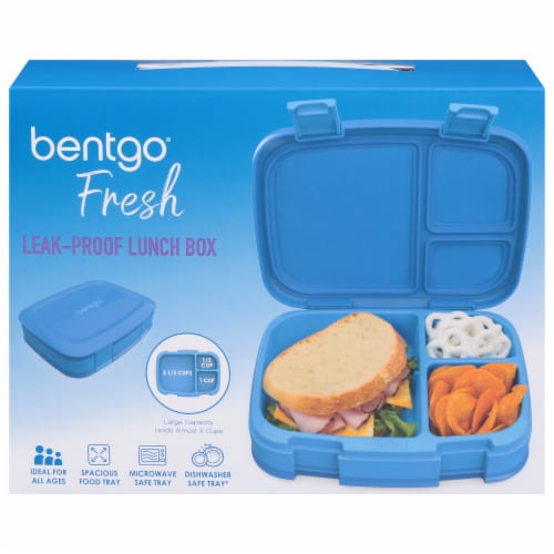 Bentgo Fresh Leak-Proof & Versatile Compartment Lunch Box - Blue Perspective: front