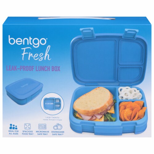 Bentgo® Fresh Leak-Proof & Versatile Compartment Lunch Box - Blue Perspective: front