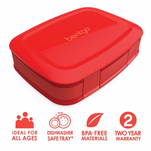 Bentgo Fresh Leak-Proof & Versatile Compartment Lunch Box - Red Perspective: front