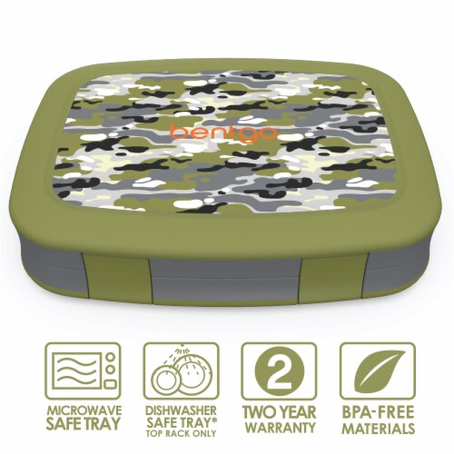 Bentgo Kids Durable & Leak Proof Camouflage Children's Lunch Box - Green, 1  ct - City Market