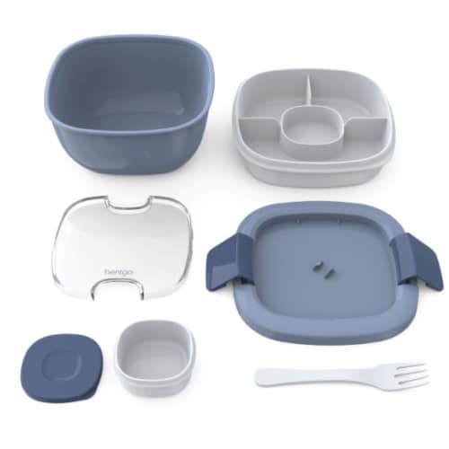 Bentgo Salad On-The-Go Food Container - Slate Perspective: front