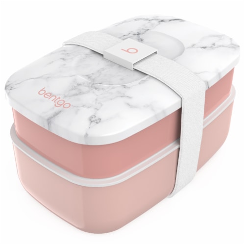Bentgo Classic On-The-Go Food Container - Blush Marble Perspective: front
