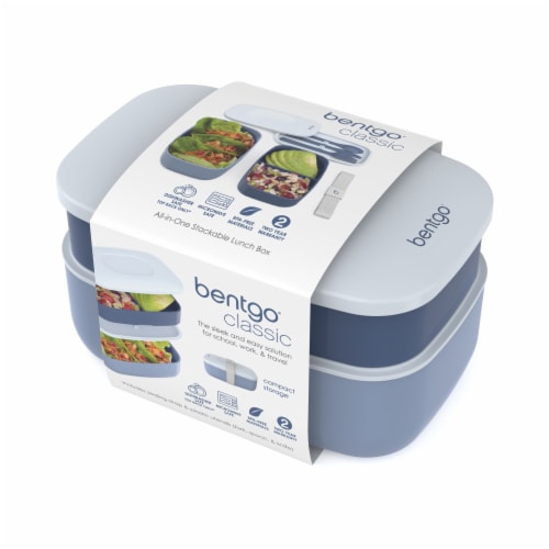 Bentgo® Classic Stackable Lunch Box - Slate Perspective: front