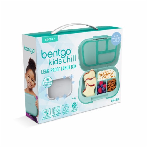 Bentgo® Kids Chill Leak-Proof Lunch Box - Aqua Perspective: front
