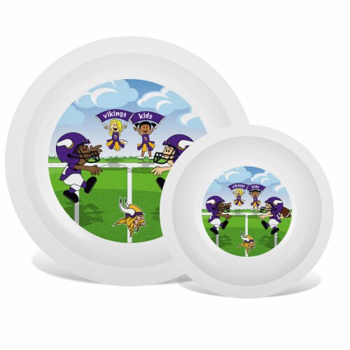 Minnesota Vikings Plate & Bowl Set Perspective: front