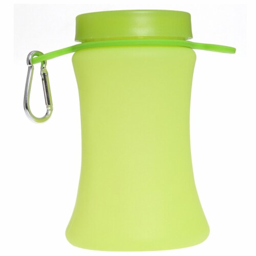 Zees Creations SB102 Silicone Bottle Foldable - Green, 500 ml. Perspective: front