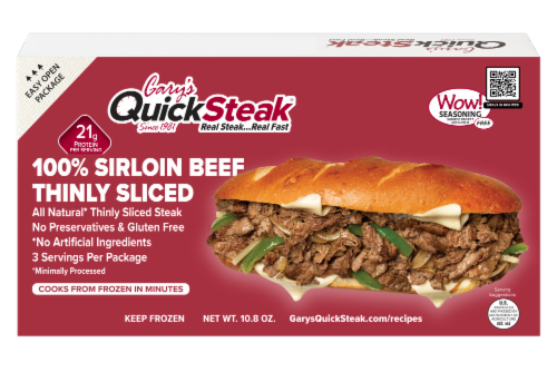 Gary's QuickSteak® Sirloin Beef Perspective: front
