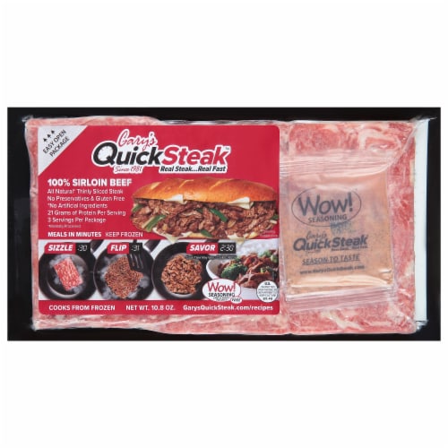 Gary's QuickSteak® Sirloin Beef Perspective: front
