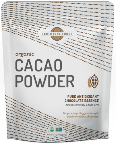 Earthtone Foods Organic Chocolate Cacao Powder Perspective: front