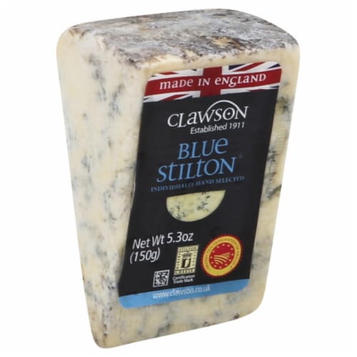 Clawson Blue Stilton Cheese Wedge Perspective: front