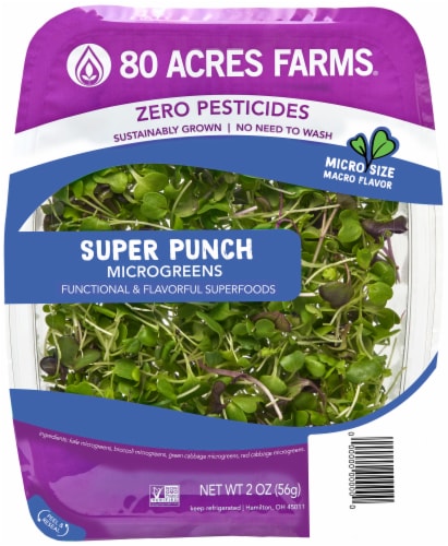 80 Acres Farms Super Punch Microgreens Perspective: front