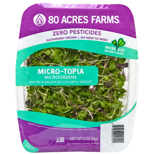 80 Acres Farms® Micro-topia Microgreens Perspective: front