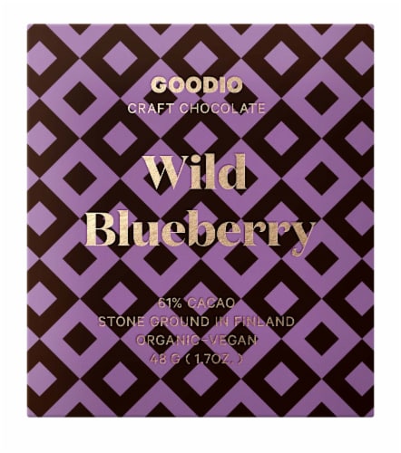 Goodio Chocolate Wild Blueberry 61% Perspective: front