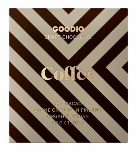Goodio Chocolate 56% Cacao Coffee Chocolate Perspective: front