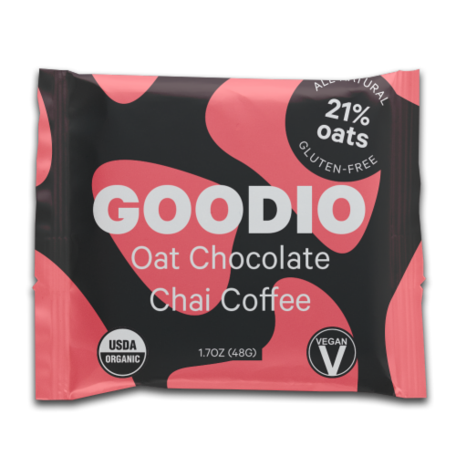 Goodio Oat Chocolate Chai Coffee Chocolate Bar Perspective: front