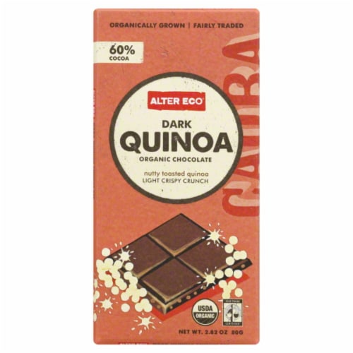 Alter Eco Dark Quinoa Chocolate Bar Perspective: front