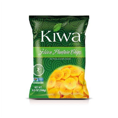 KIWA Golden Plantain Chips 6.5 Oz (5 Pack) Perspective: front