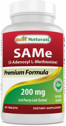 Best Naturals SAM-e 200 mg 60 Enteric Coated Tablets Perspective: front