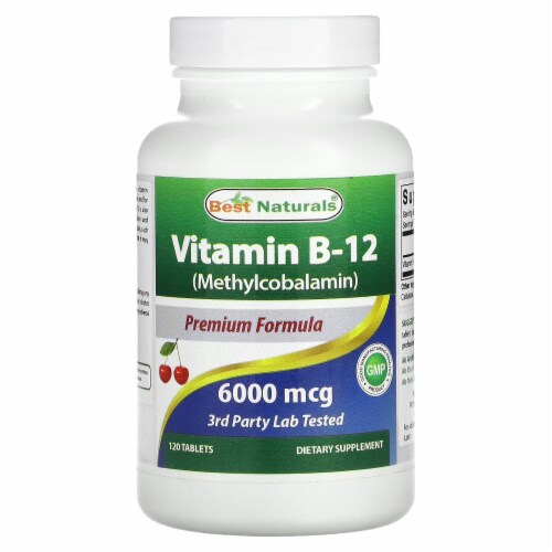 Best Naturals Vitamin B12 6000 mcg 120 Tablets, 120 Tablets Smith’s