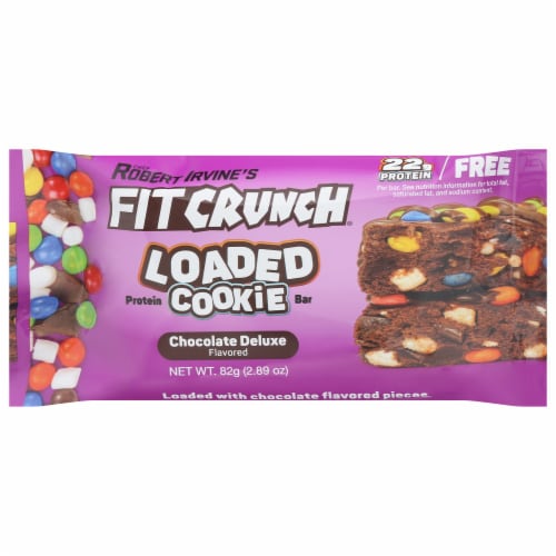 Robert Irvine's Fit Crunch® Loaded Cookie Protein Bars Perspective: front
