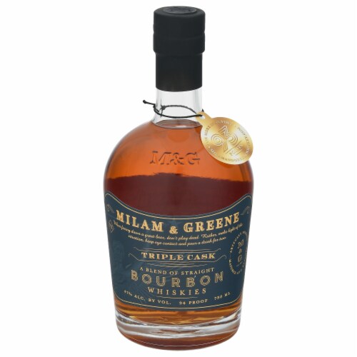 Milam & Greene Triple Casket Texas Straight Bourbon Whiskey Perspective: front
