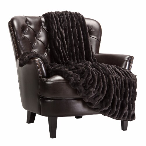 Chanasya Ruched Luxurious Soft Faux Fur Throw Blanket Fuzzy Plush 50x65 Inches Black 50x65 Inches Pack of 1 King Soopers