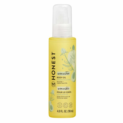 Honest® Organic Fragrance Free Body Oil Perspective: front