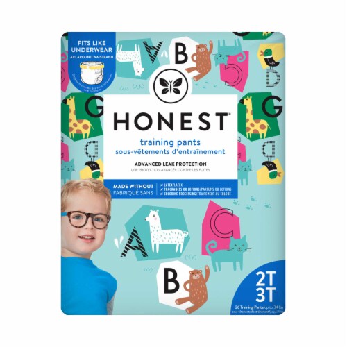 The Honest Company Clean Conscious Training Pants | Plant-Based,  Sustainable Diapers | Magical Moments + Butterfly Kisses | Size 2T/3T (34-  lbs), 78