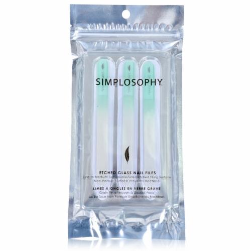 Simplosophy Etched Glass Nail Files Perspective: front