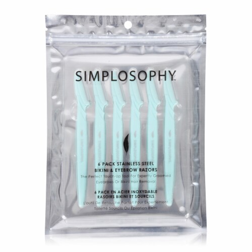 Simplosophy Stainless Steel Bikini & Eyebrow Razors Perspective: front