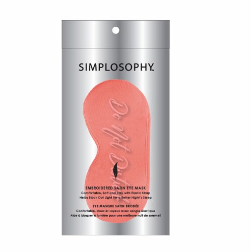 Simplosophy Embroidered Satin Eye Mask Perspective: front