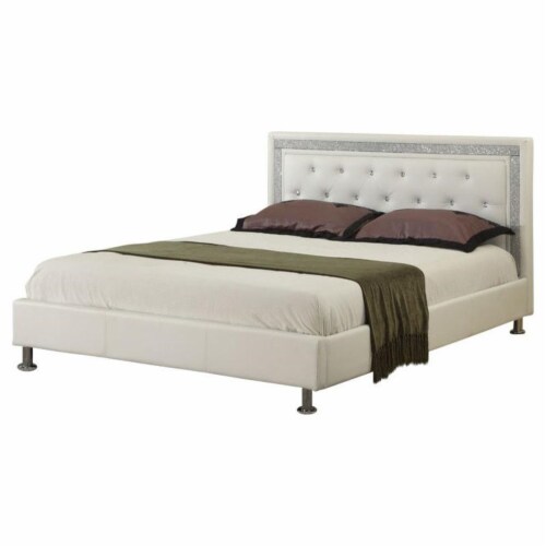 Rhinestone tufted platform bed discount