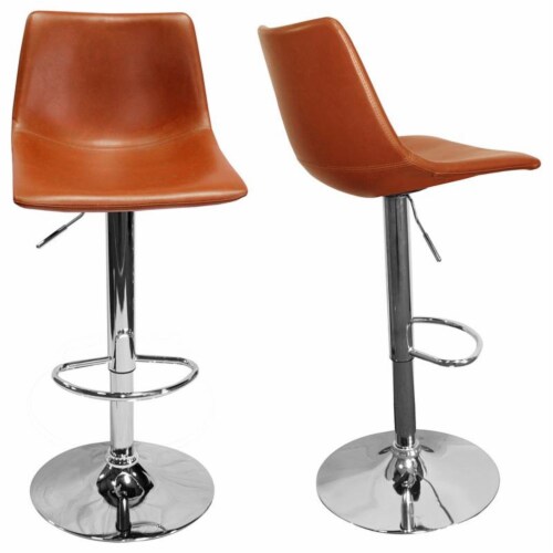 Best Master Jimmy Dean Faux Leather Adjustable Swivel Bar Stool