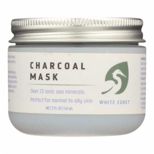 White Egret  Charcoal Mask Perspective: front