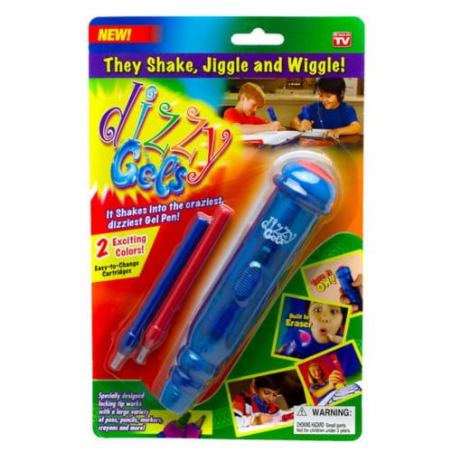 Dizzy Gels: Battery Operated Fun Vibrating Gel Pens - Blue Perspective: front