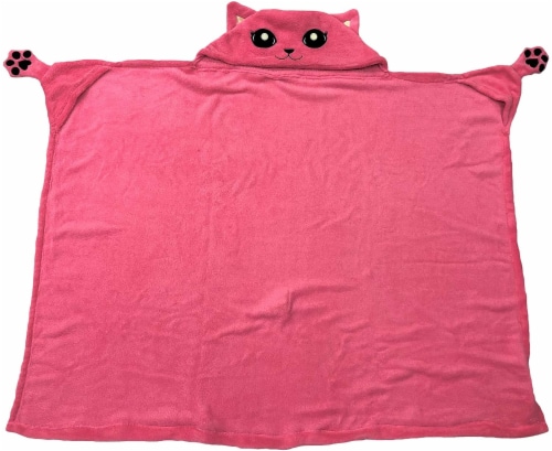 Bright Eye Blanket Super Soft Hooded Blanket for Kids Pink Cat 1 Ralphs